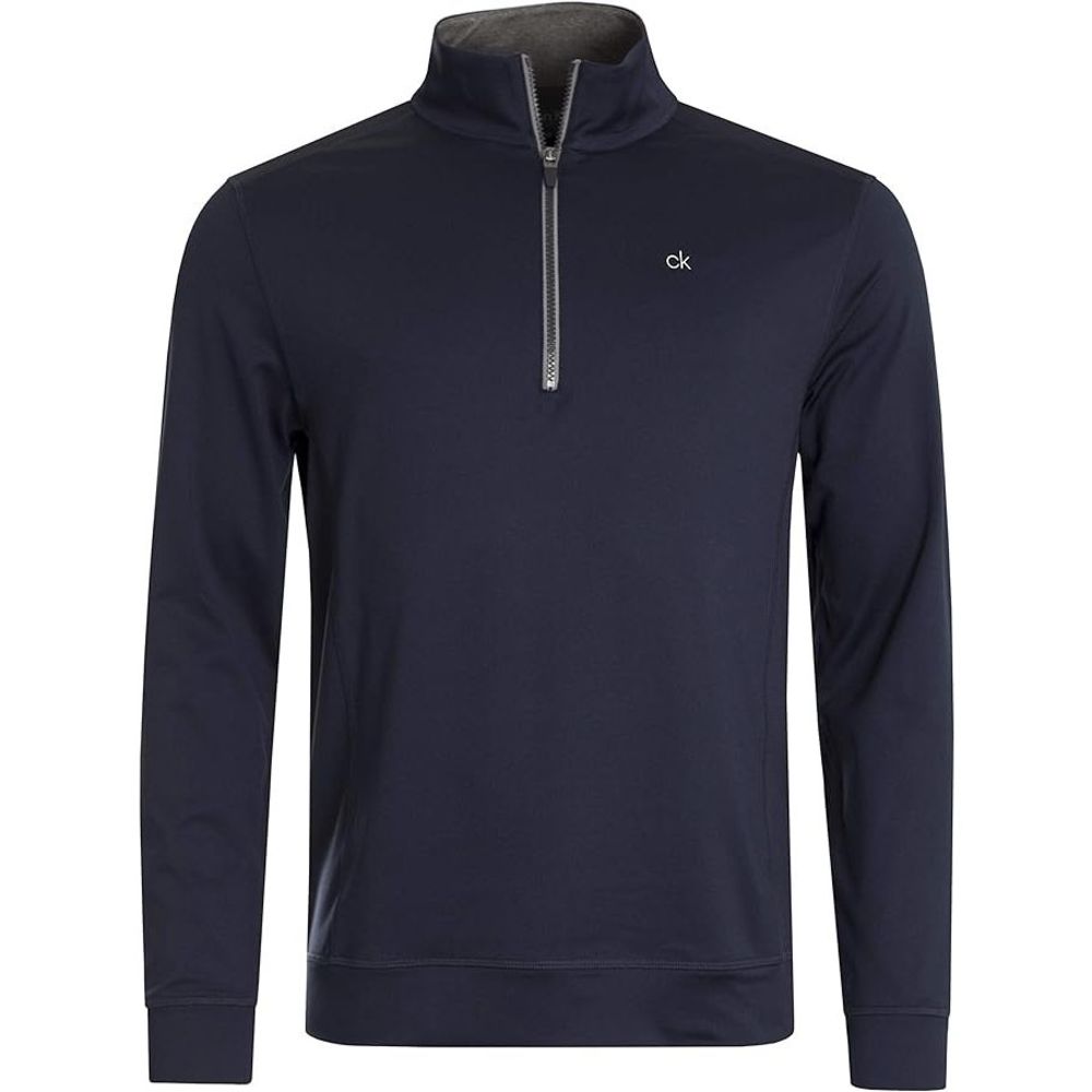 NEW Mens XL Calvin Klein CK Galaxy Half Zip Golf Shirt Pull on C9302 Navy/Silver - Picture 5 of 5